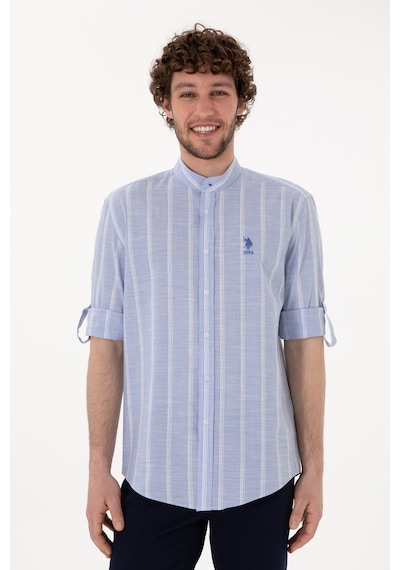 U.S. Polo Assn. Erkek Hakim Yaka Mavi Gömlek 50306392-VR036
