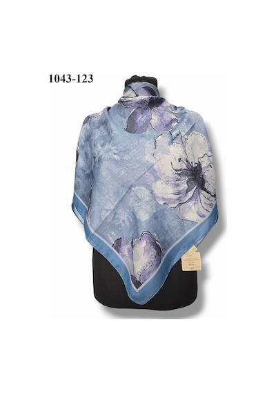 Velscarfs Soft Pamuk Parla Eşarp İndigo Mavi 1043-123 Çok Renkli