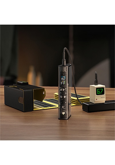 Sharge 140W - Yüksek Güçlü ve Şeffaf Tasarımlı Powerbank - Siyah