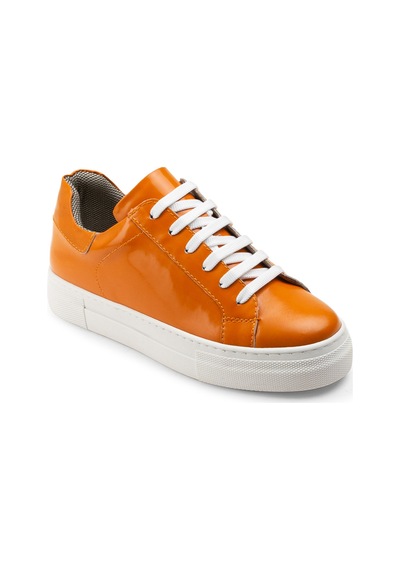 Deery Hakiki Deri Turuncu Sneaker Kadın Ayakkabı - Z1681Ztrcc02 Turuncu