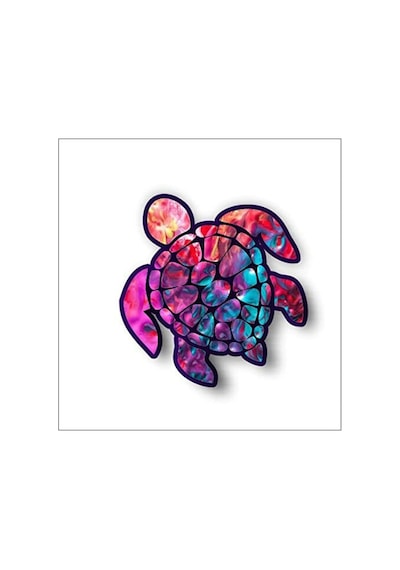 Sevimli Deniz Kaplumbağası Sticker Yapıştırma 10Cm Model3