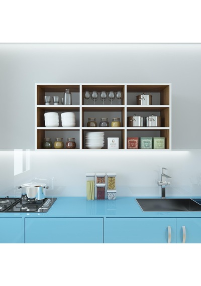 Kenzlife hazır mutfak hortus22 cvz 060*120*22 banyo dolabı raflı kapaksız arkalıklı