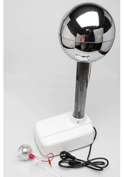 Van De Graaff Jeneratörü Krom Kaplı Metal Küreli Yedek Kauçuk Kayış İle