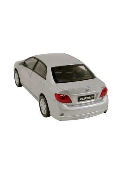2009 Toyota Corolla Metal Model Araba 1:36 Ölçek Diecast Çek Bırak Gümüş Renk Açılabilir Kapılı Oyuncak Çok Renkli