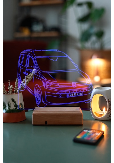 Volkswagen Caddy 16 Renk Kumandalı 3d Gece Lambası