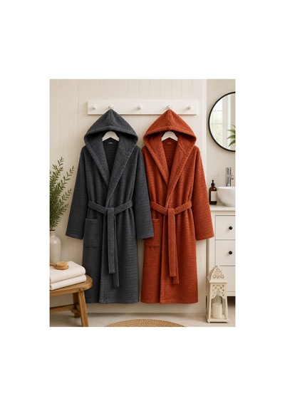 2'li Doğa Kapüşonlu Unisex Bornoz 2 Adet 330 Gsm Yumuşak Dokulu Banyo Bornozu, Cepli, Kadın & Erkek, S/m - L/xl - 2xl - 3xl Antrasit Gri - Kiremit 2'li Doğa Kapüşonlu Unisex Bornoz 2 Adet 330 Gsm Yumuşak Dokulu Banyo Bornozu, Cepli, Kadın & Erkek, S/m - L/xl - 2xl - 3xl Antrasit Gri - Kiremit