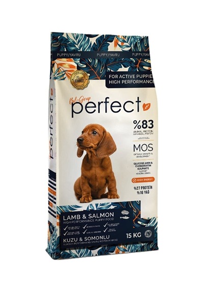 Perfect 27/16 Kuzulu ve Somonlu Yavru Köpek Maması 15 KG