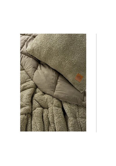 Cotton Box Tek Kişilik Peluş Yorgan Seti Taş Taş