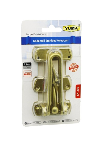 Yuma Ek-200-701 Sarı Çelik Kapı Emniyet Kelepçesi