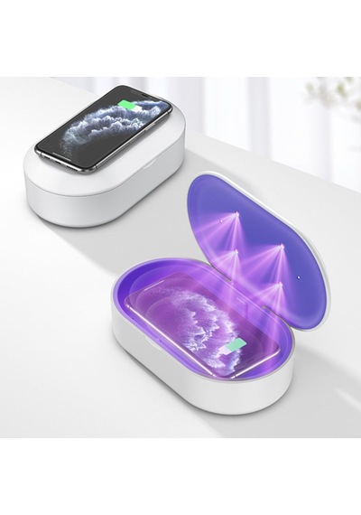 Ally 15W Hızlı Kablosuz Wireless Şarj+Ultraviyole Sterilizer- Uv (311350079)-Beyaz