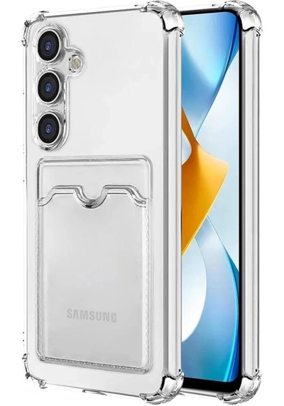 Newface Samsung Galaxy S24 Plus Kılıf Kart Şeffaf Silikon - Şeffaf