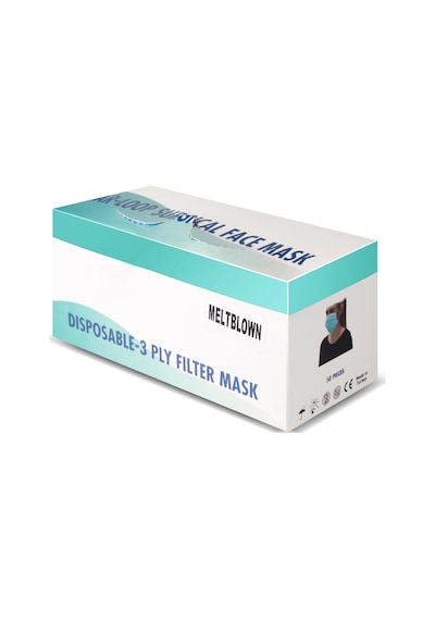 Meltblown 3 Katlı Cerrahi Maske Mavi 50'li