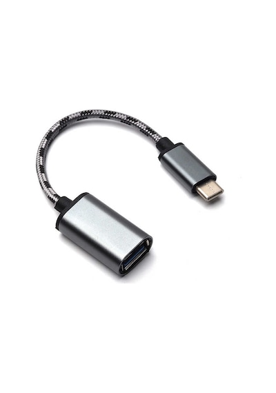 Zore Kablolu Metal Type-C Otg-Siyah Siyah