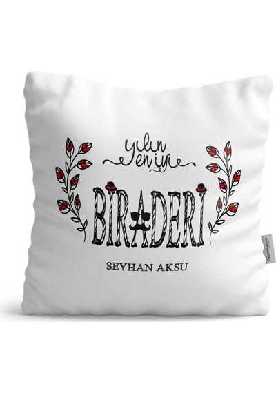 Kişiye Özel Yılın En Iyi Biraderi Saten Yastık