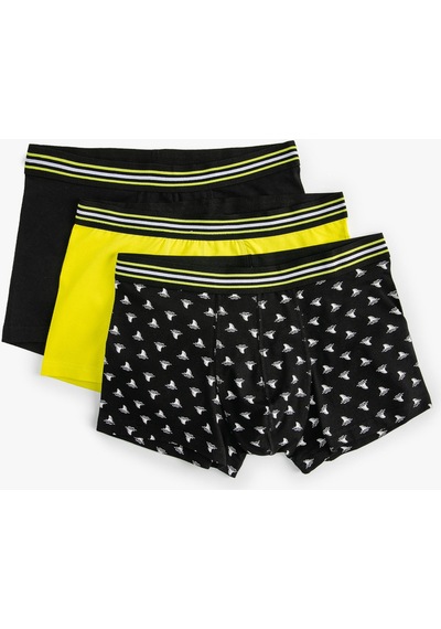 Koton 3'Lü Boxer Seti Baskılı Çok Renkli Siyah 4Slm90048Mk 4Slm90048Mk999 Koton 3'Lü Boxer Seti Baskılı Çok Renkli Siyah 4Slm90048Mk 4Slm90048Mk999
