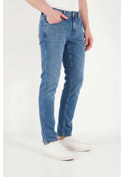 Buratti Pamuklu Normal Kalıp Jeans Erkek Kot Pantolon 2203c50parma Mavi
