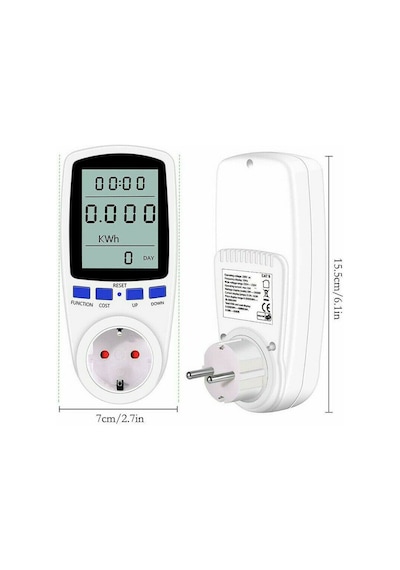 Wattmetre Enerji Tüketim Sarfiyat Ölçer Ölçüm Priz 230V-3680W-16A