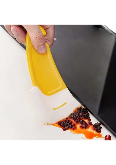 Silikon Uçlu Bulaşık Temizleme Kazıyıcı Spatula Bulaşık Sıyırma Aparatı Plastik Çok Renkli Diğer
