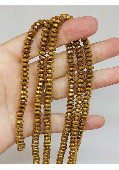 Yasamtohumu Hematit Taşı Rondela Dizi 3x6mm 54670 Çok Renkli