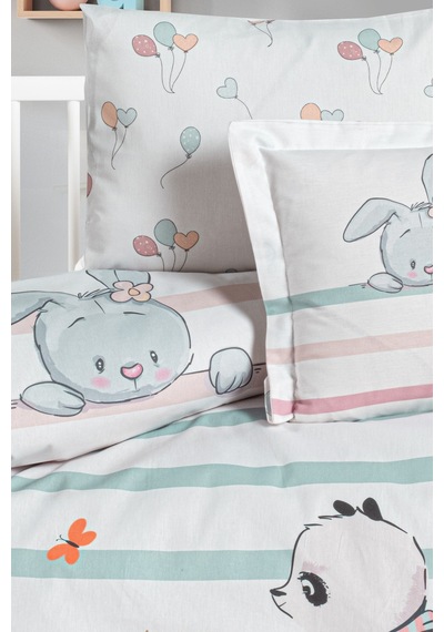 Ranforce Bebek Nevresim Takımı - Little Panda Çok Renkli