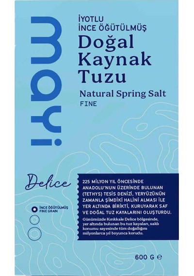 Mayi Tuz İyotlu İnce Öğütülmüş Doğal Kaynak Tuzu 600 G