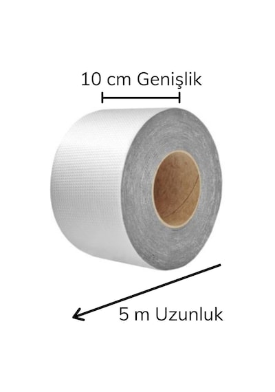 Yüksek Sıcaklık Dayanan Su Geçirmez Çatı Boru Duvar Çatlak Onarıcı Yapışkan Bant Folyo 10 Cm 5570