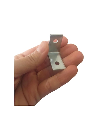 4 Adet Mobilya Eşya Dolap Duvar Sabitleyici Köşe Bağlantı L Demir Gönye Deprem Güvenliği 25x25x15mm