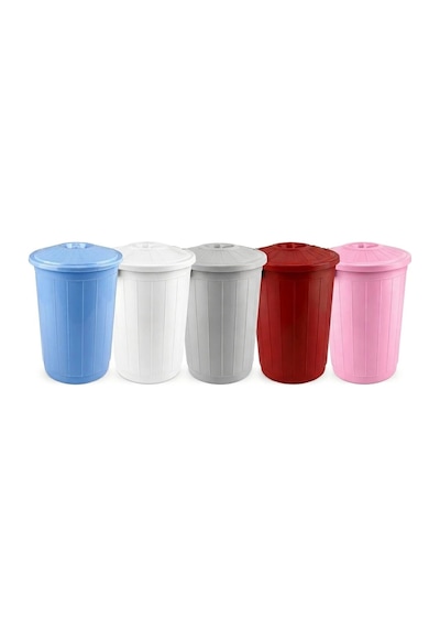 Çöp Kovası 70 Lt Plastik Çöp Kovası Kapaklı Büyük Boy Çöp Bidonu Dayanıklı Çöp Kovası Çok Renkli