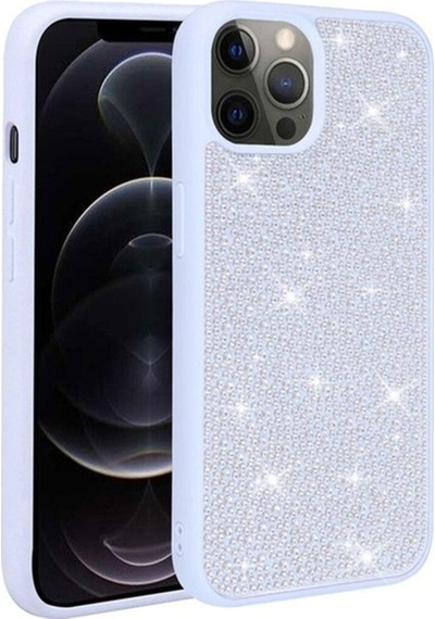 Apple Uyumlu iPhone   12 Pro Kılıf   Parlak Taşlı Tasarım Zore Ston Kapak