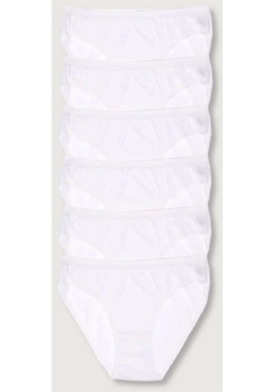 Tutku Kadın Beyaz 6'lı Paket Bikini Külot Elf568t0635ccm6 Beyaz
