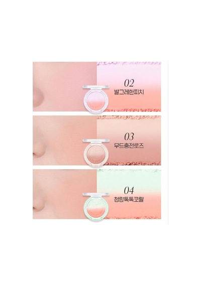 Işıltılı, İki Tonlu Highlighter Allık Pure Blushed Custom Cheek 006 Queens Pink Çok Renkli