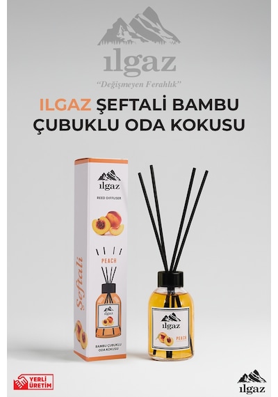 Ilgaz Reed Diffuser Oda Kokusu Bambu Çubuklu Şeftali 110 ML