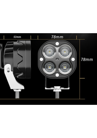 12V 24V 4 LED Çalışma 40W Off Road Tekne Çalışma Lambası