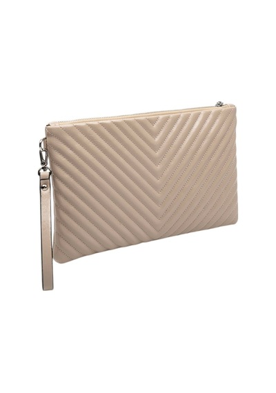 Silver Polo Crash Vizon Kapitone V Kadın Portföy Ve Clutch El Çantası Sp1034