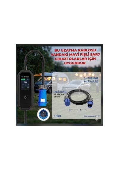 Karavan Ve Araç Şarj Cihazı 3x4mm 5 Metre Hes Veya Öznur Kablolu Uzatma Seyyar 3.8kw İle 11kw Mutlusan Mavi Fişli Uzatma Seyyar - 888650252 Karavan Ve Araç Şarj Cihazı 3x4mm 5 Metre Hes Veya Öznur Kablolu Uzatma Seyyar 3.8kw İle 11kw Mutlusan Mavi Fişli Uzatma Seyyar - 888650252