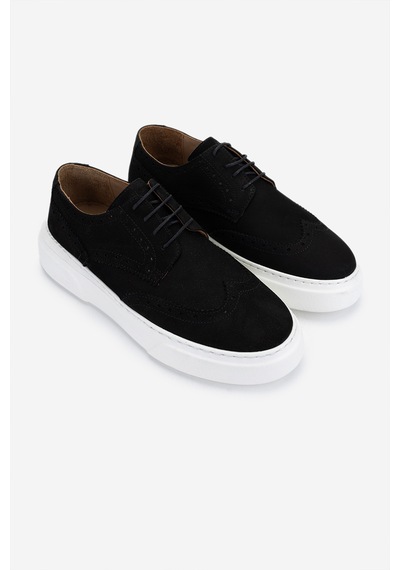 Valmenti Erkek Hakiki Deri Siyah Nubuk Sneakers & Spor Ayakkabı 871 1207 Erk Erk Y25 Sıyah Nbk Siyah