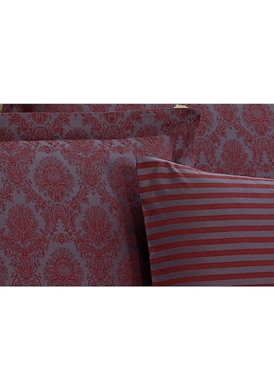 Monaco Bambu Jakar Kumaş Bordo Ikili Oksford 60x80 Cm Yastık Kılıfı-1323 Çok Renkli
