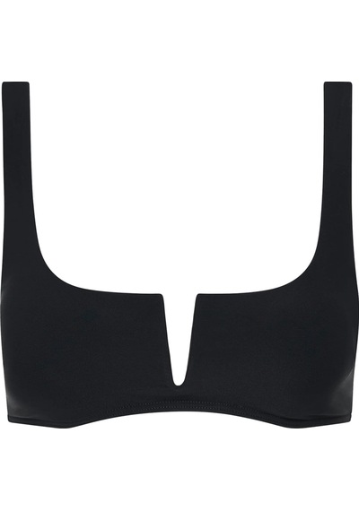 Bondi Born Şık Kare Yaka Bikini Üstü Siyah
