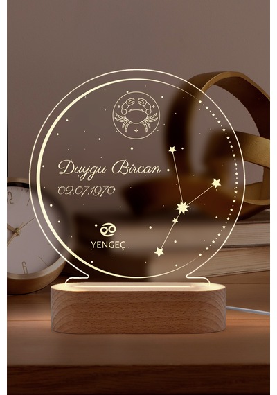 Astroloji Burç Temalı Kişiye Özel Led Gece Lambası Masif Ahşap Tabanlı Usb Kablolu Pleksi Led Gece Lambası Astroloji Burç Temalı Kişiye Özel Led Gece Lambası Masif Ahşap Tabanlı Usb Kablolu Pleksi Led Gece Lambası