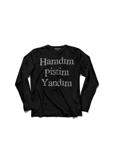 Hamdım Piştim Yandım Mevlana Mesnevi Tasavvuf Uzun Kollu Tişört (512917020)