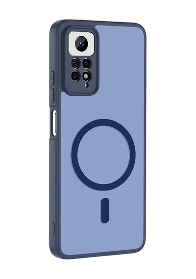 Redmi Note 12 Pro 4g Kılıf M-safe Şarj Özellikli Zore Babet Kapak - Lacivert