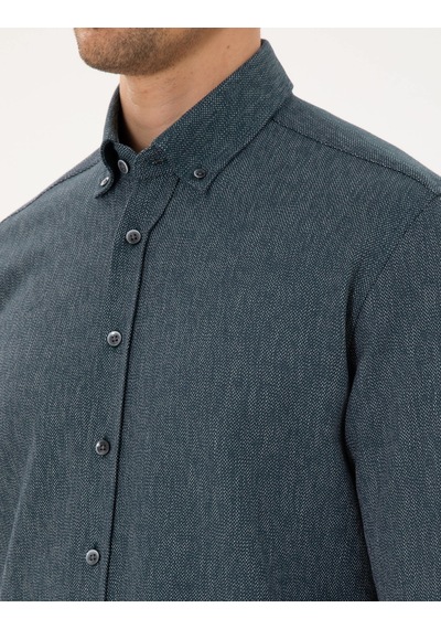 Pierre Cardin Erkek Yeşil Gömlek Desenli 50292662-vr054