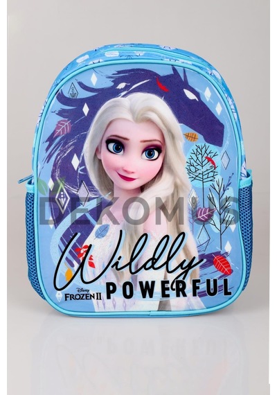 Tek Bölmeli Küçük Boy 32 Cm Elsa Frozen Anaokul Çantası Hawk Jr Wıdely Altın