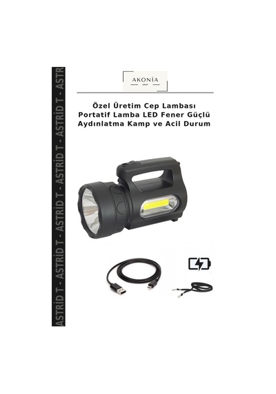 Özel Üretim Cep Lambası Portatif Lamba Led Fener Güçlü Aydınlatma Kamp Ve Acil Durum Beyaz