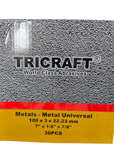 Tricraft Metal Kesici Taş 30 Adet 180x3 X22.23mm