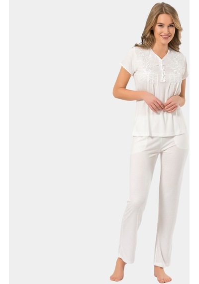 Türen Kısa Kollu Pijama 3236/krem 001