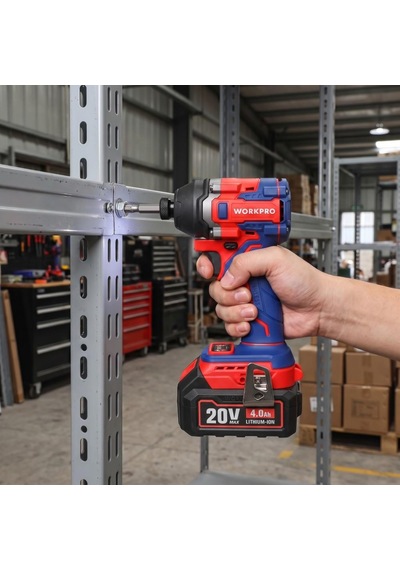 Workpro Wp390108 20volt 4.0ah. Li-ion 230nm Çift Akü Kömürsüz Profesyonel Şarjlı Darbeli Tornavida