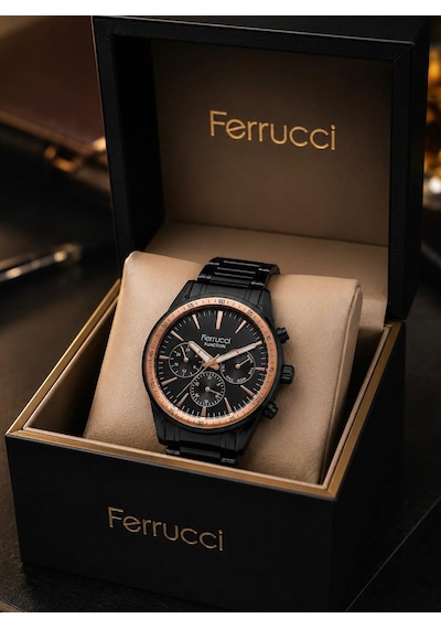 Ferrucci Fc36138 Delüx Serisi Çelik Kordon Ve Kasa Fonksiyonlu Erkek Kol Saati+%100 Deri&hematit Bileklik Rose Gold Ferrucci Fc36138 Delüx Serisi Çelik Kordon Ve Kasa Fonksiyonlu Erkek Kol Saati+%100 Deri&hematit Bileklik Rose Gold