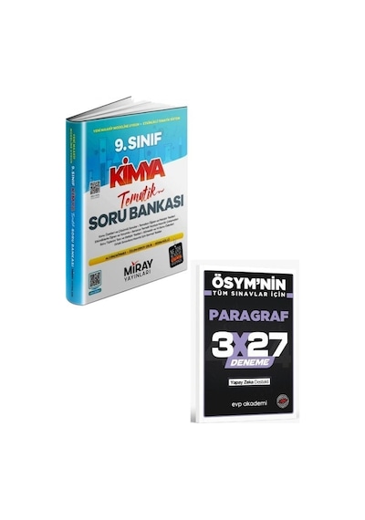 Miray 2027 9. Sınıf Kimya Tematik Soru Bankası+ Evp Akademi Paragraf