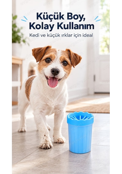 Küçük Boy Kedi Köpek Pati Ayak Yıkama Temizleme Kovası